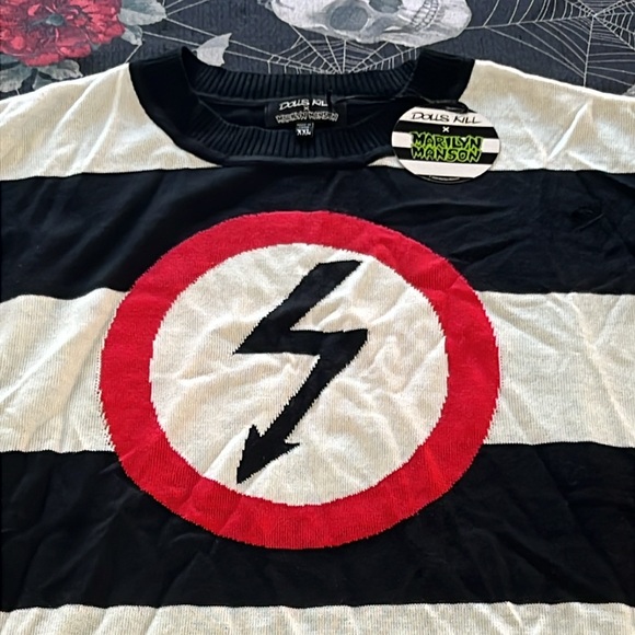 NWT UNRELEASED DOLLS KILLL x MARILYN MANSON ANTICHRIST UNISEX SWEATSHIRT SZ XXL - Picture 2 of 6